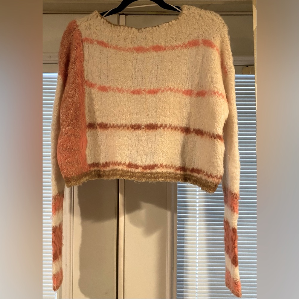 NWT free people Emerson cropped sweater. SZ Sm - Picture 4 of 6